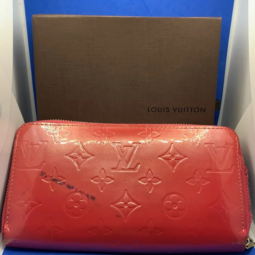 💖 💝 LOUIS VUITTON‎ Vernice pink/ gold patent Leather Zippy Wallet - Picture 3 of 13
